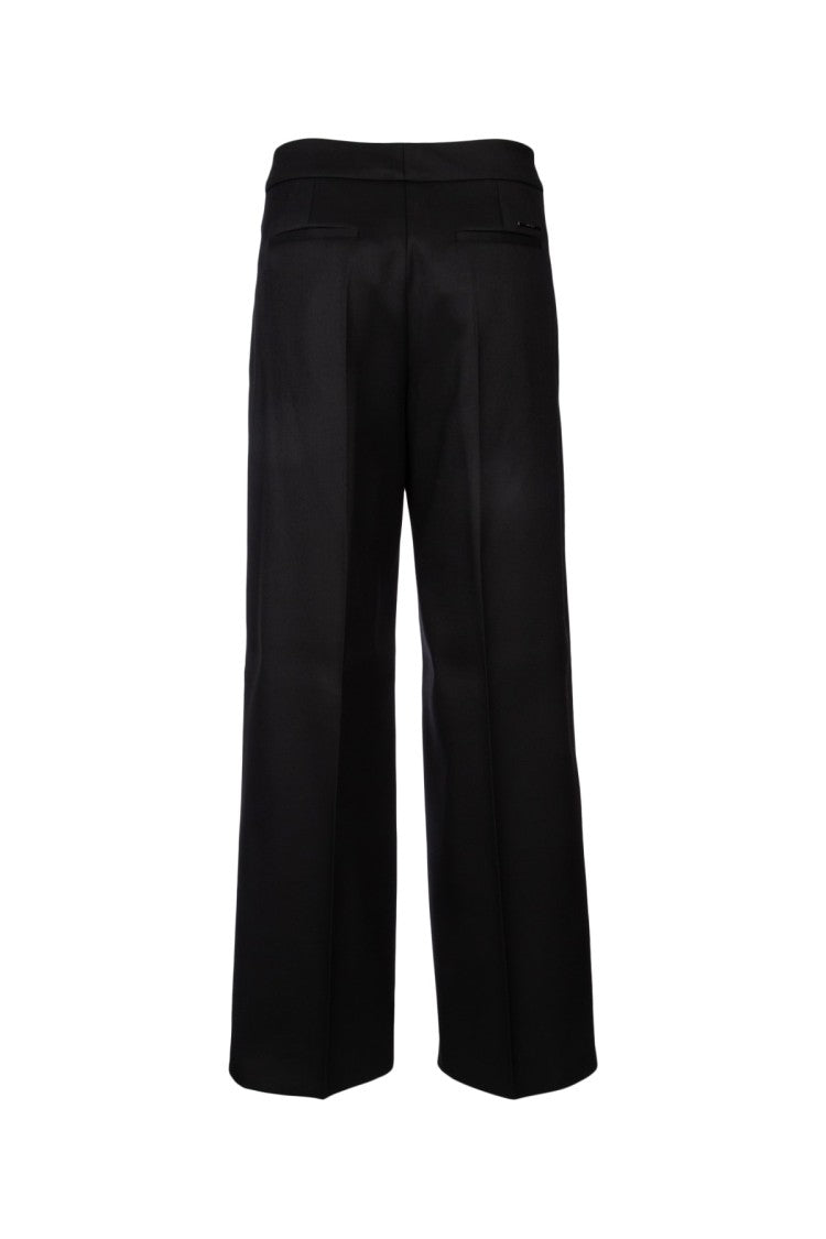 Calvin Klein High-Waisted Wide-Leg Trousers With Sharp Pleats