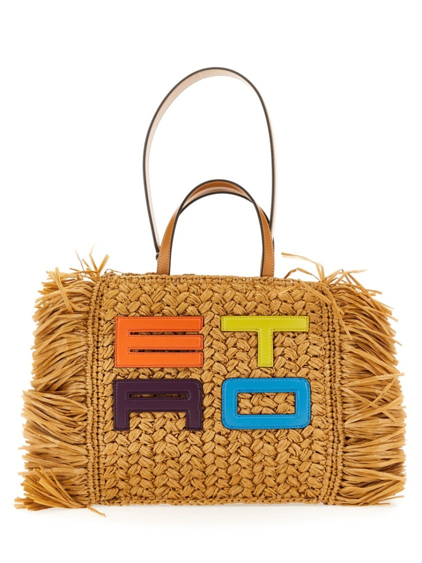 Etro Raffia Tote Bag