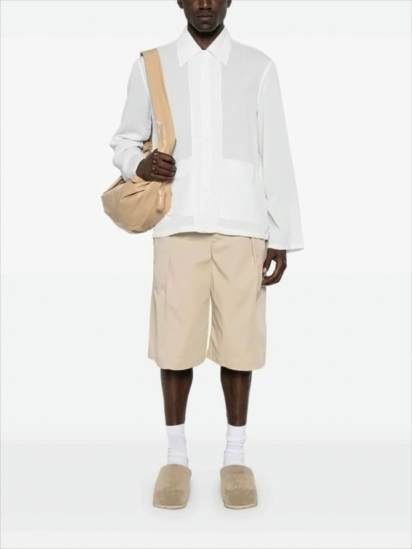 Lemaire Knee-Length Relaxed Fit Shorts With Adjustable Waist Tabs