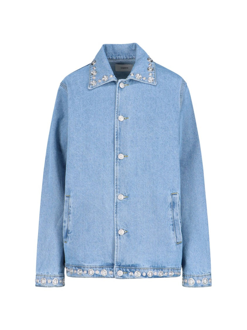 Coperni Studded Denim Jacket – Light Blue