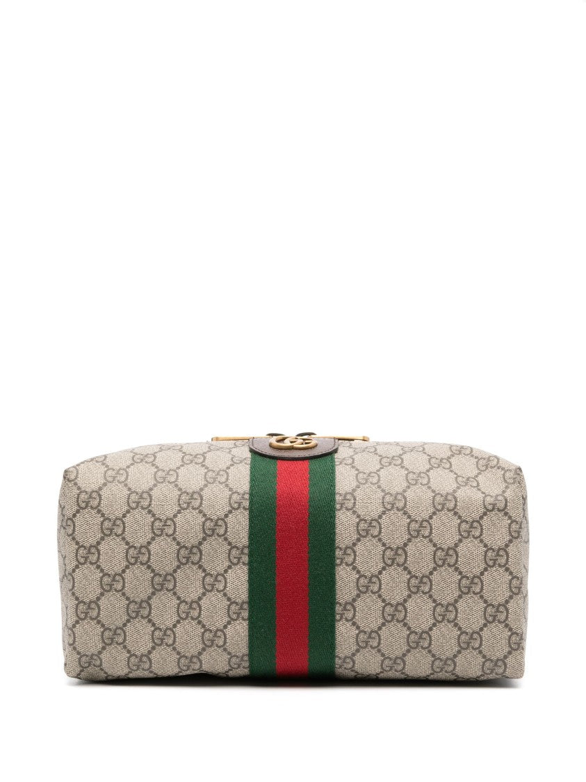 Gucci Beige Ophidia Gg Canvas Toiletry Bag