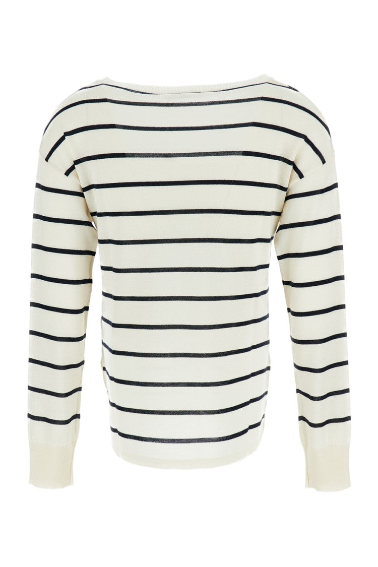 Max Mara Silk And Cashmere Striped Sweater