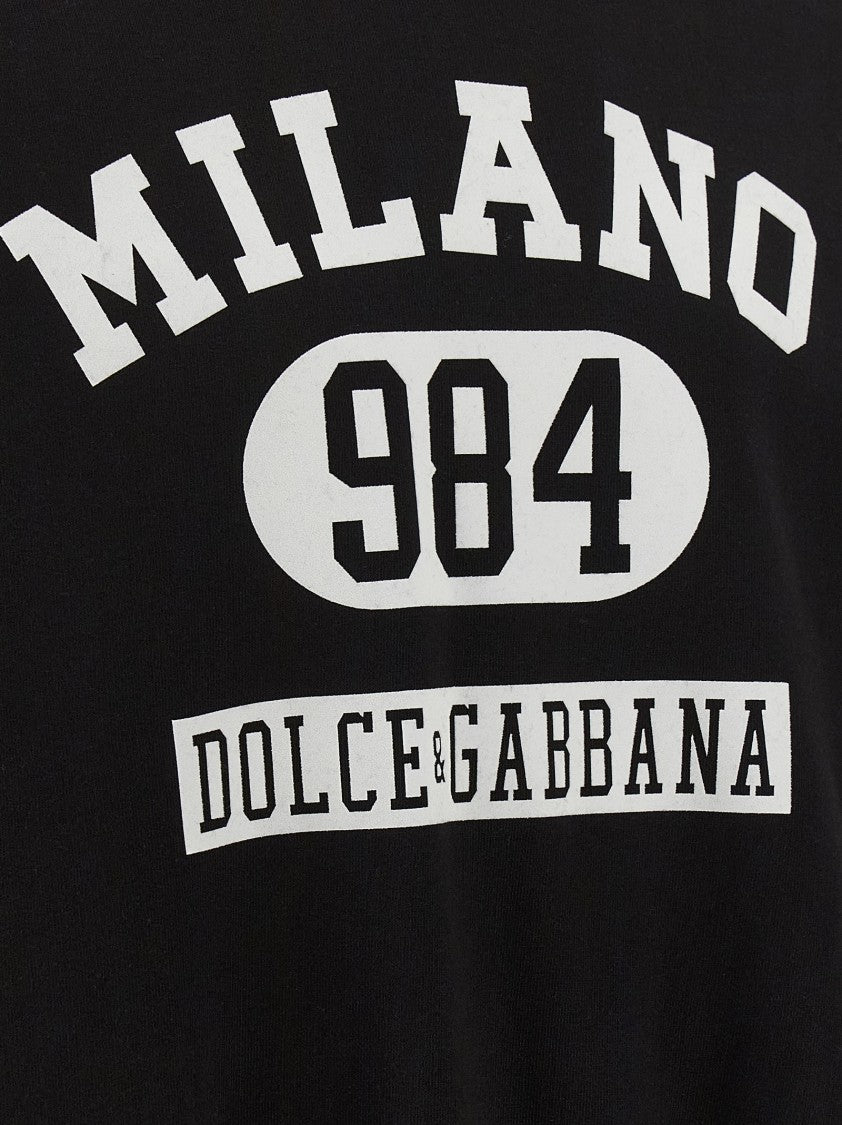 Dolce & Gabbana Flocked Print Hoodie
