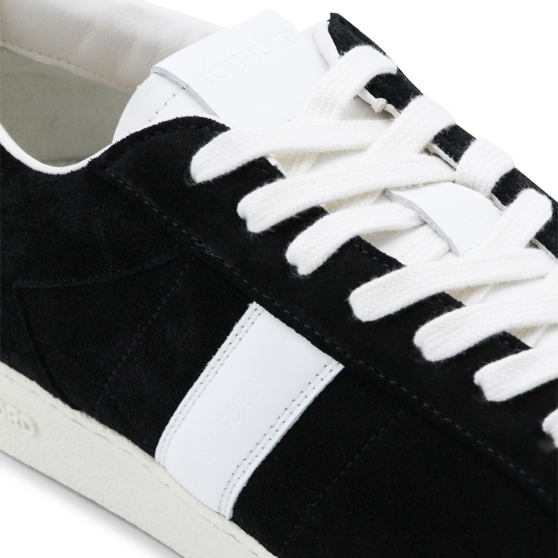 Tom Ford Black Suede Leather-Sole Sneakers