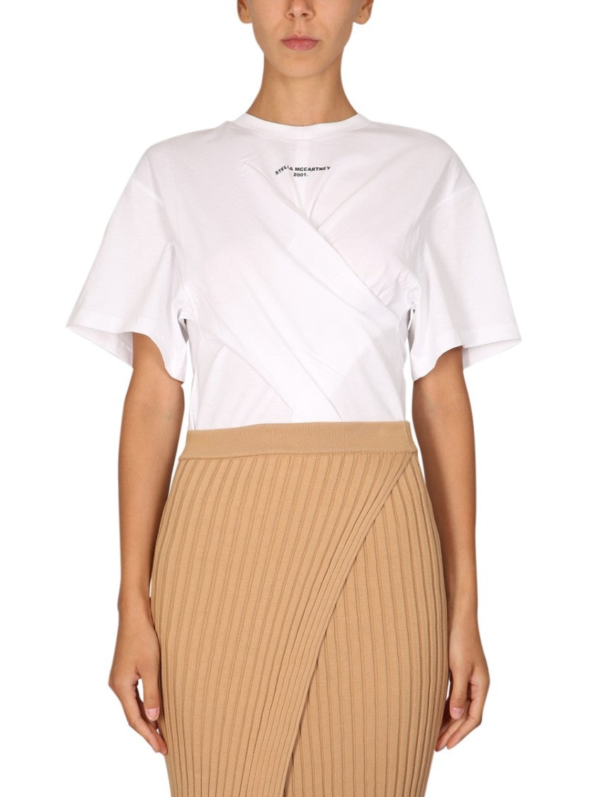 Stella Mccartney Twisted Front Design T-Shirt