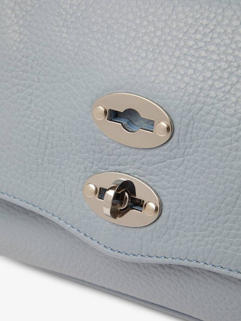 Zanellato Blue Studded Details Top Handle Shoulder Bag