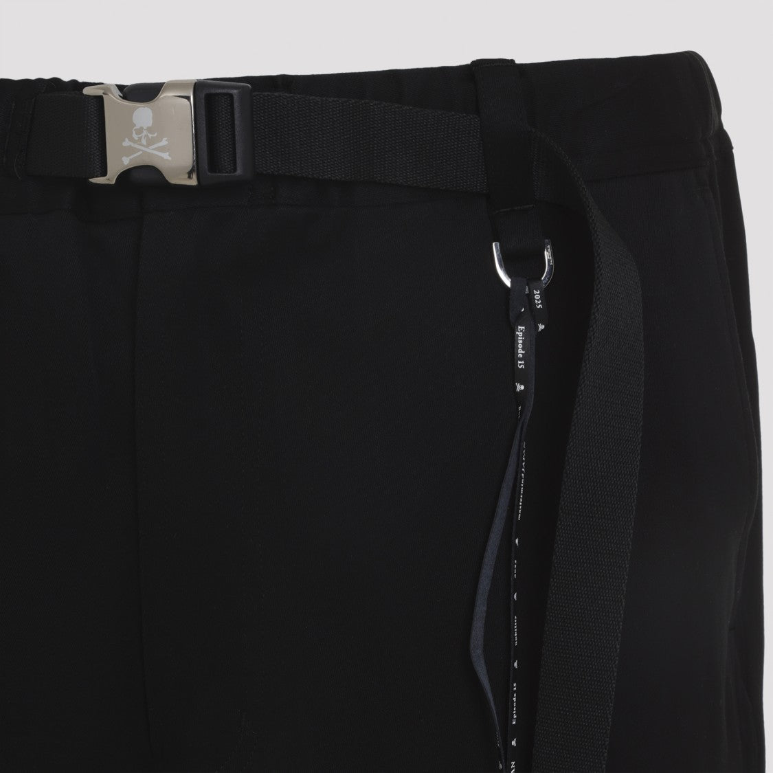 Mastermind Contemporary Straight-Leg Trousers With Adjustable Belt And Skull Motifs