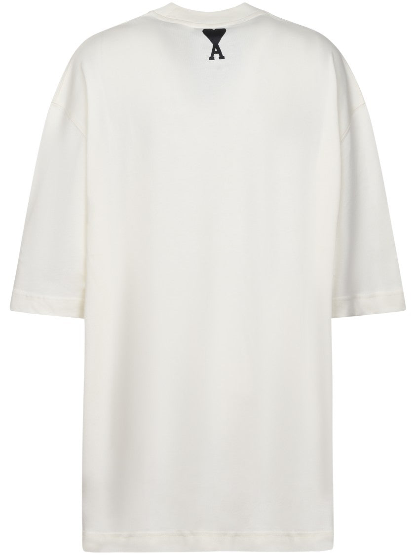 Ami Paris Oversized Cotton T-Shirt With Bold Ami Paris Print