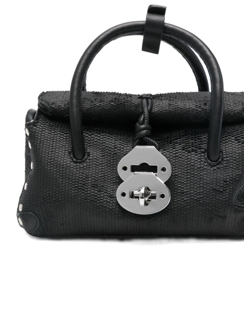 Zanellato Structured Textured Black Leather Zanellato Handbag