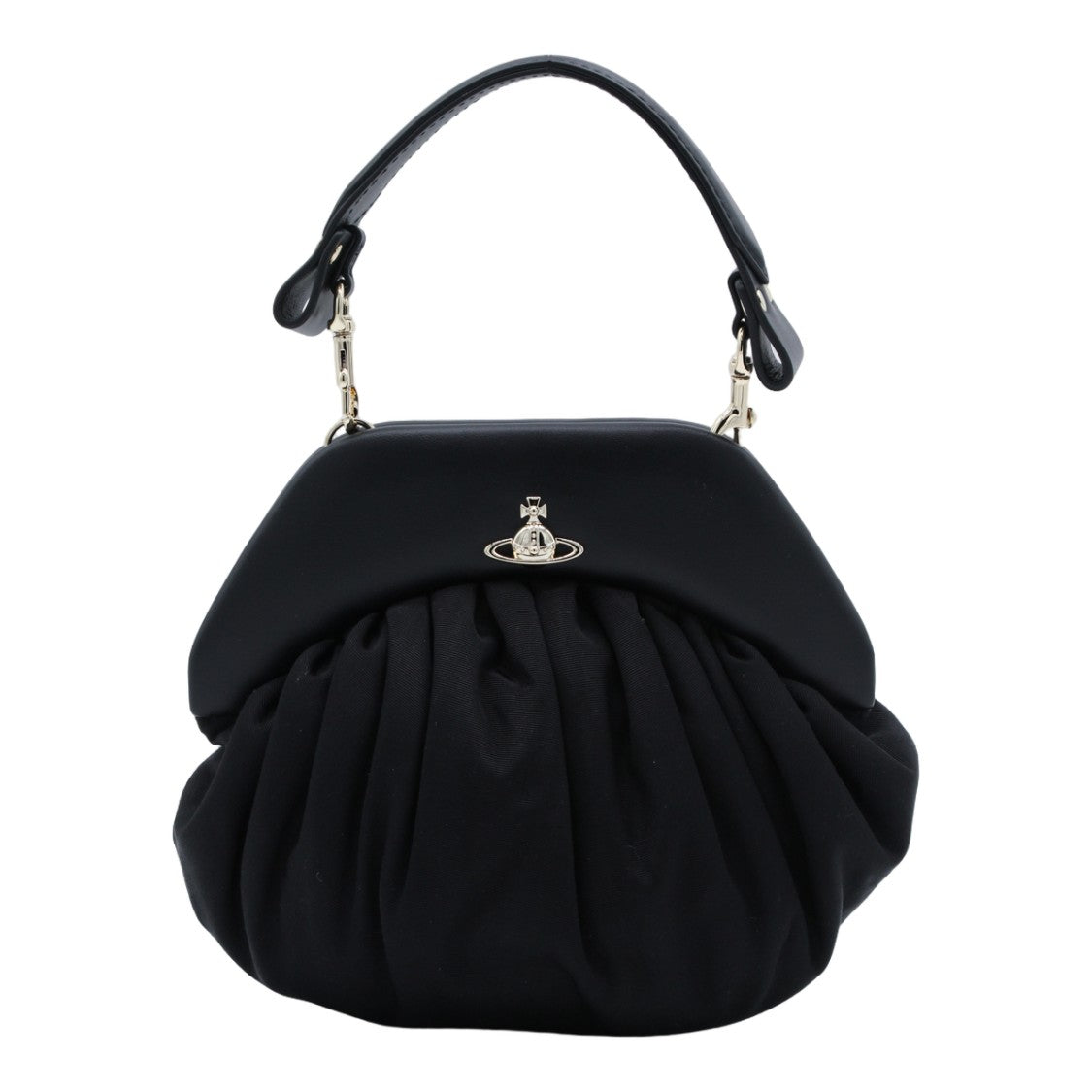 Vivienne Westwood Structured Black Bag With Top Handle
