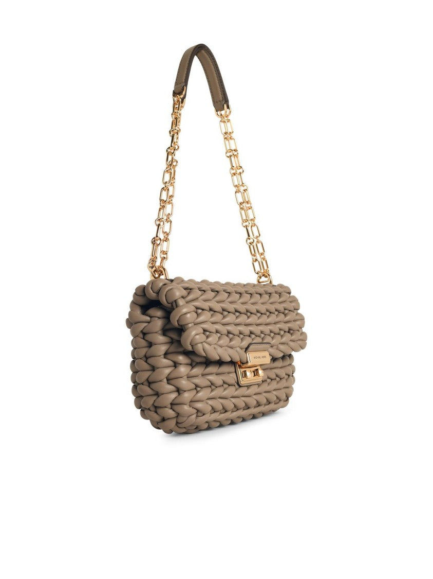 Michael Michael Kors 'Tribeca' Shoulder Bag In Birch Woven Leather