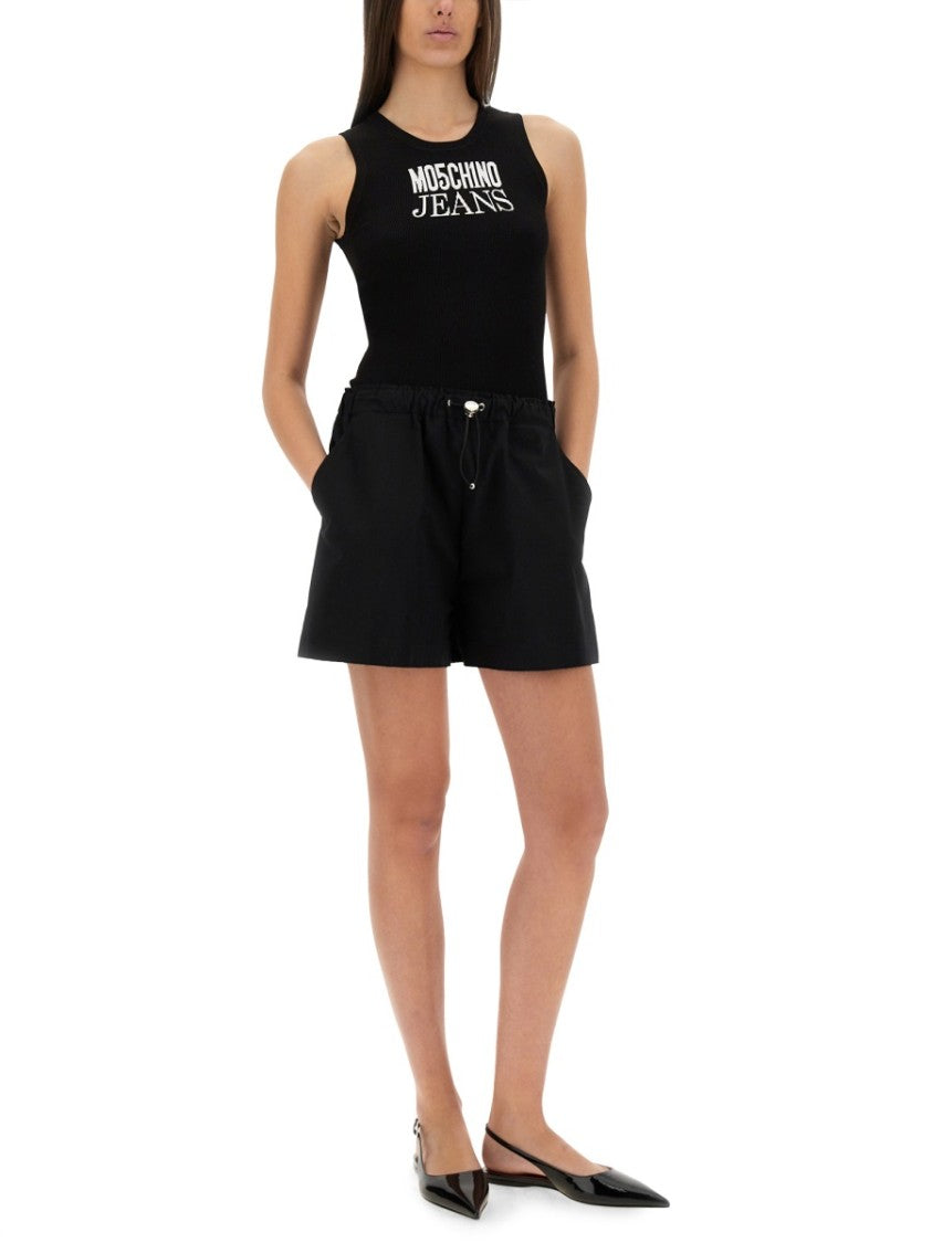 Moschino Slim-Fit Sleeveless Top With Bold Logo