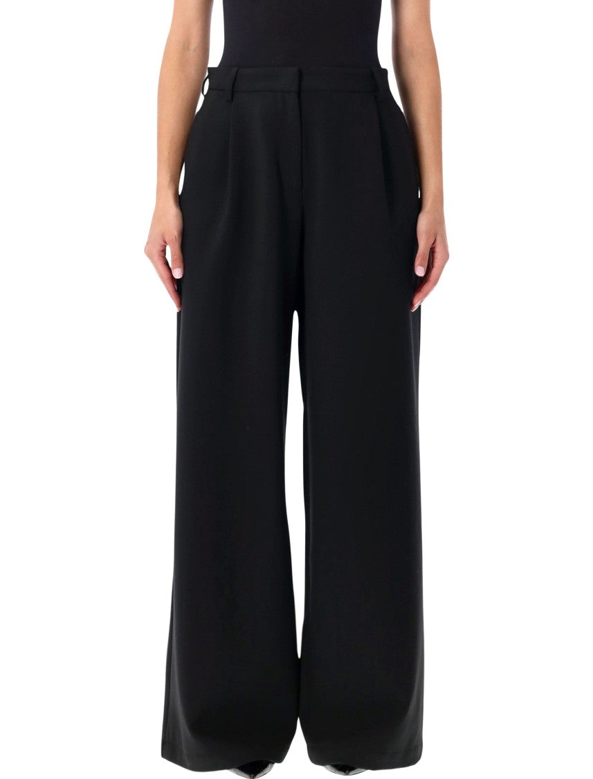 Sessùn Provenco Black High-Waisted Tailored Wide-Leg Pants
