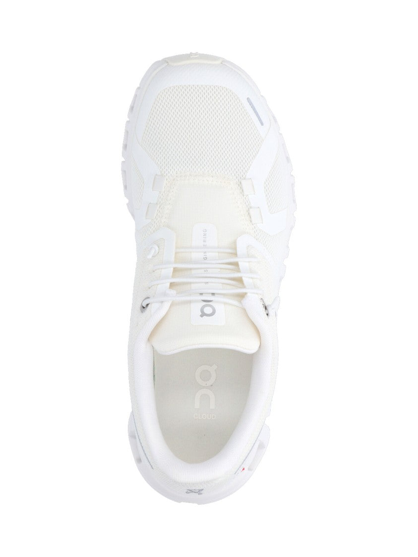 On Rounded Toe White Mesh Sneakers