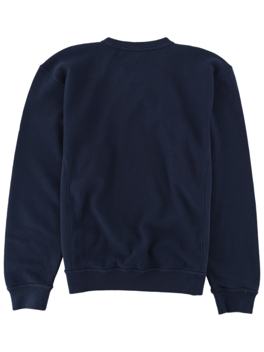 Kenzo Tulip Embroidered Motif Crew Neck Cotton Sweatshirt