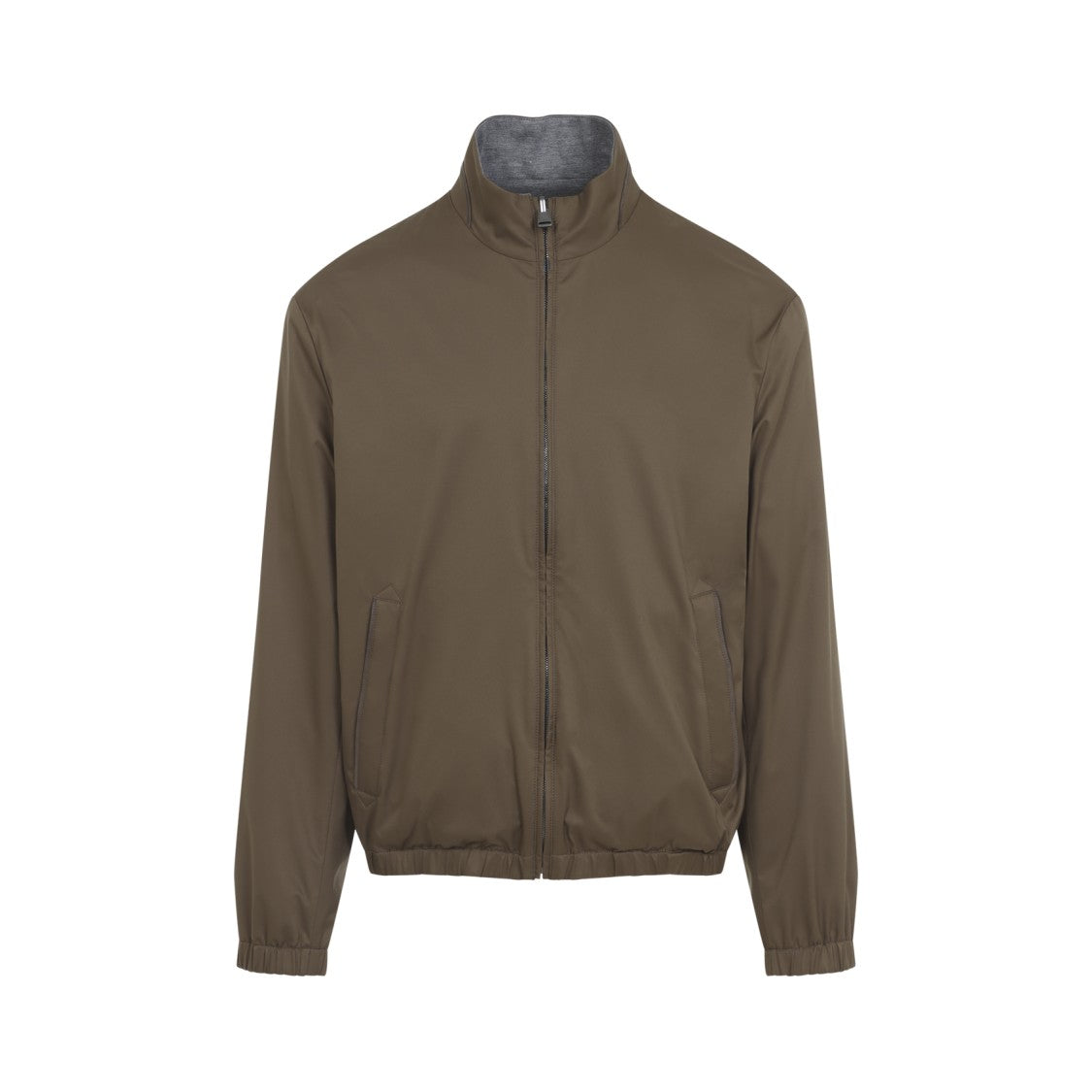 Canali Lightweight Casual Jacket With Stand Collar