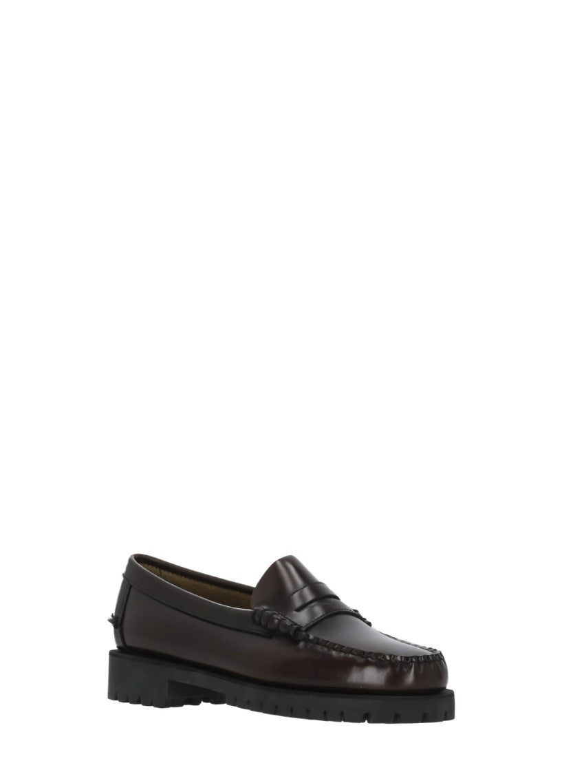 Sebago Dark Burgundy Patent Leather Commando Sole Loafers