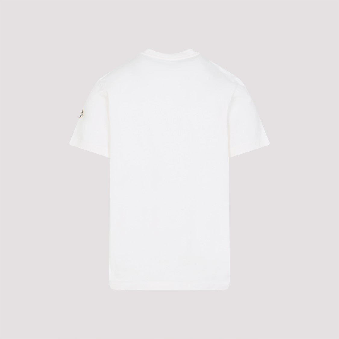 Moncler Natural White Cotton Short Sleeves T-Shirt