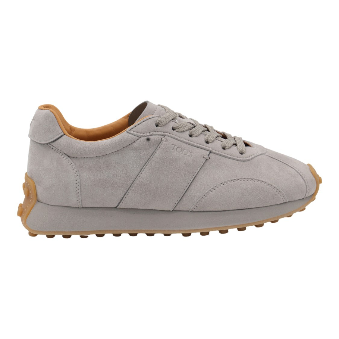 Tod's Suede Sneakers With Textured Rubber Sole