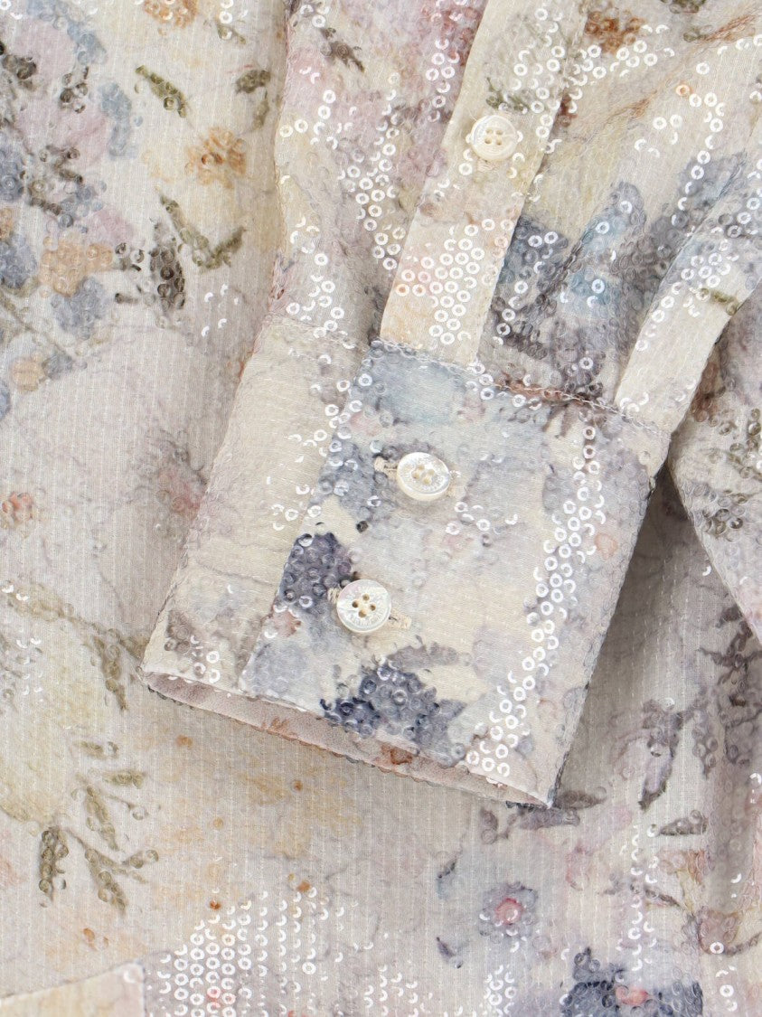 Golden Goose Floral Pleated Shirt – Multicolor