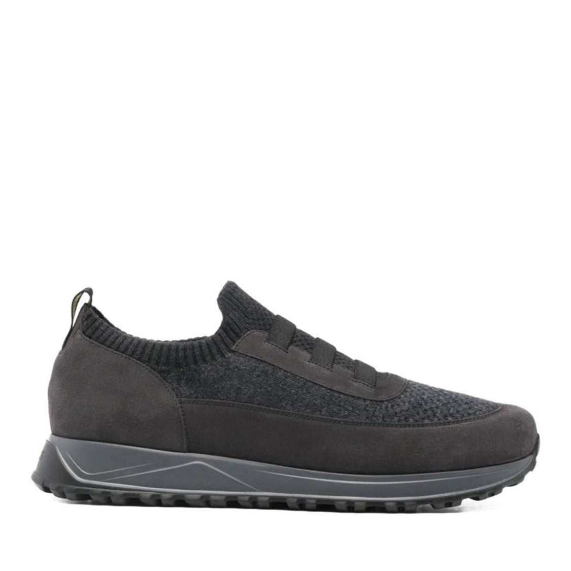 Doucal's Brown Unique Texture Rugged Sole Leather Sneakers