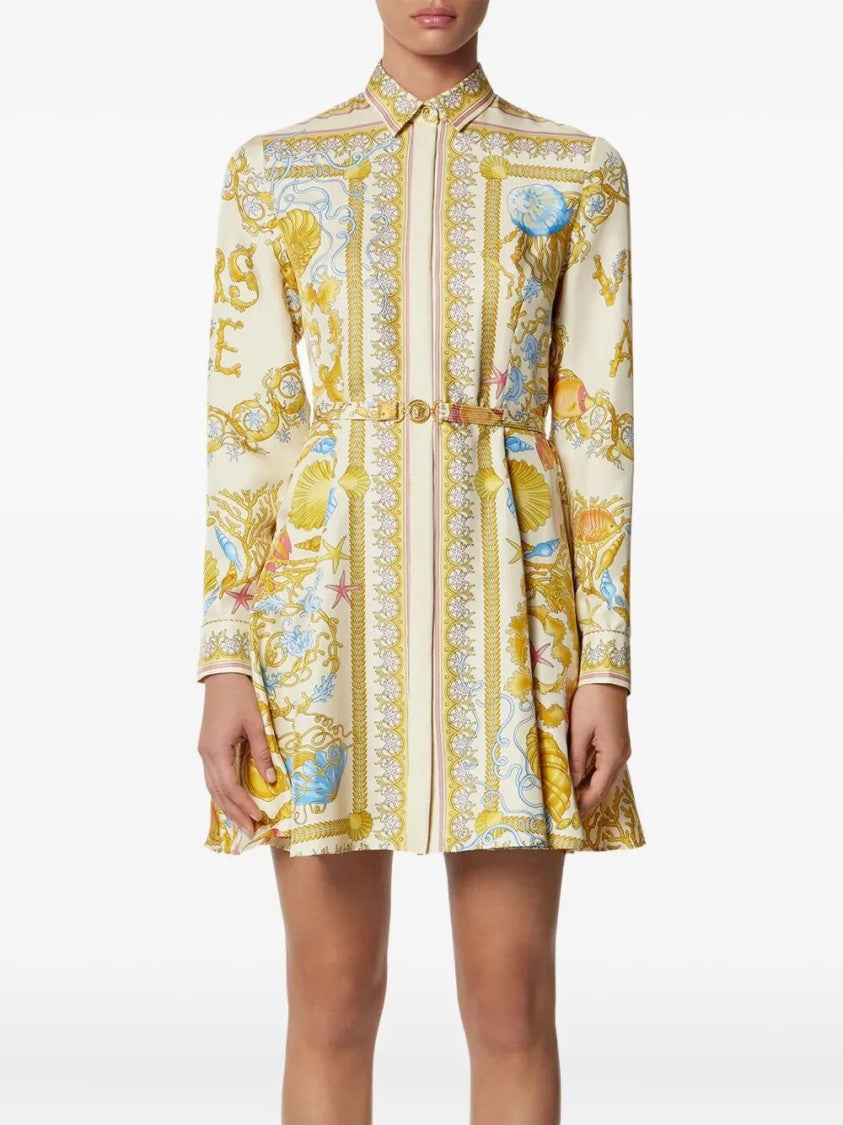 Versace `Underwater Barocco Foulard` Dress
