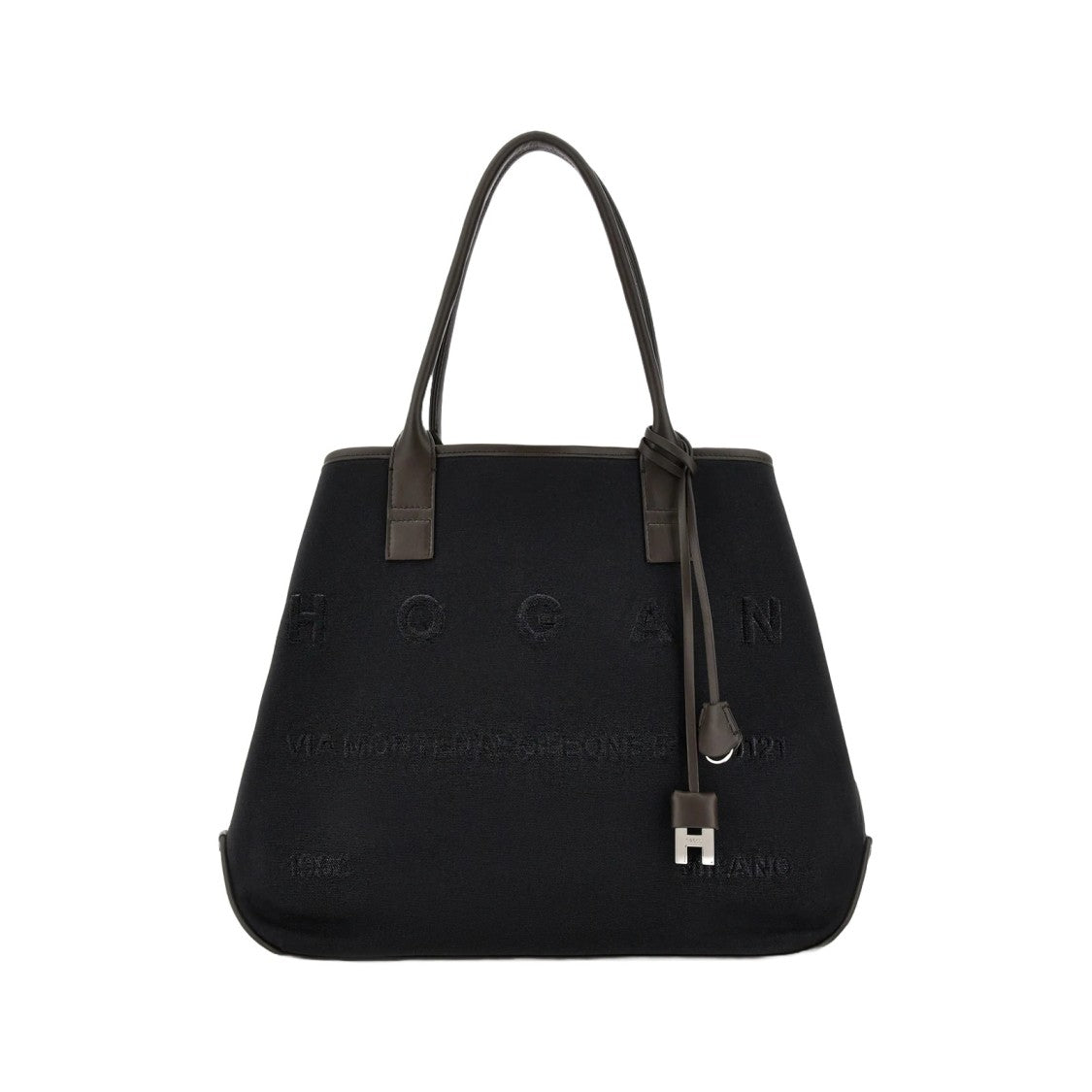 Hogan Trapezoidal Shopper Bag With Leather Accents