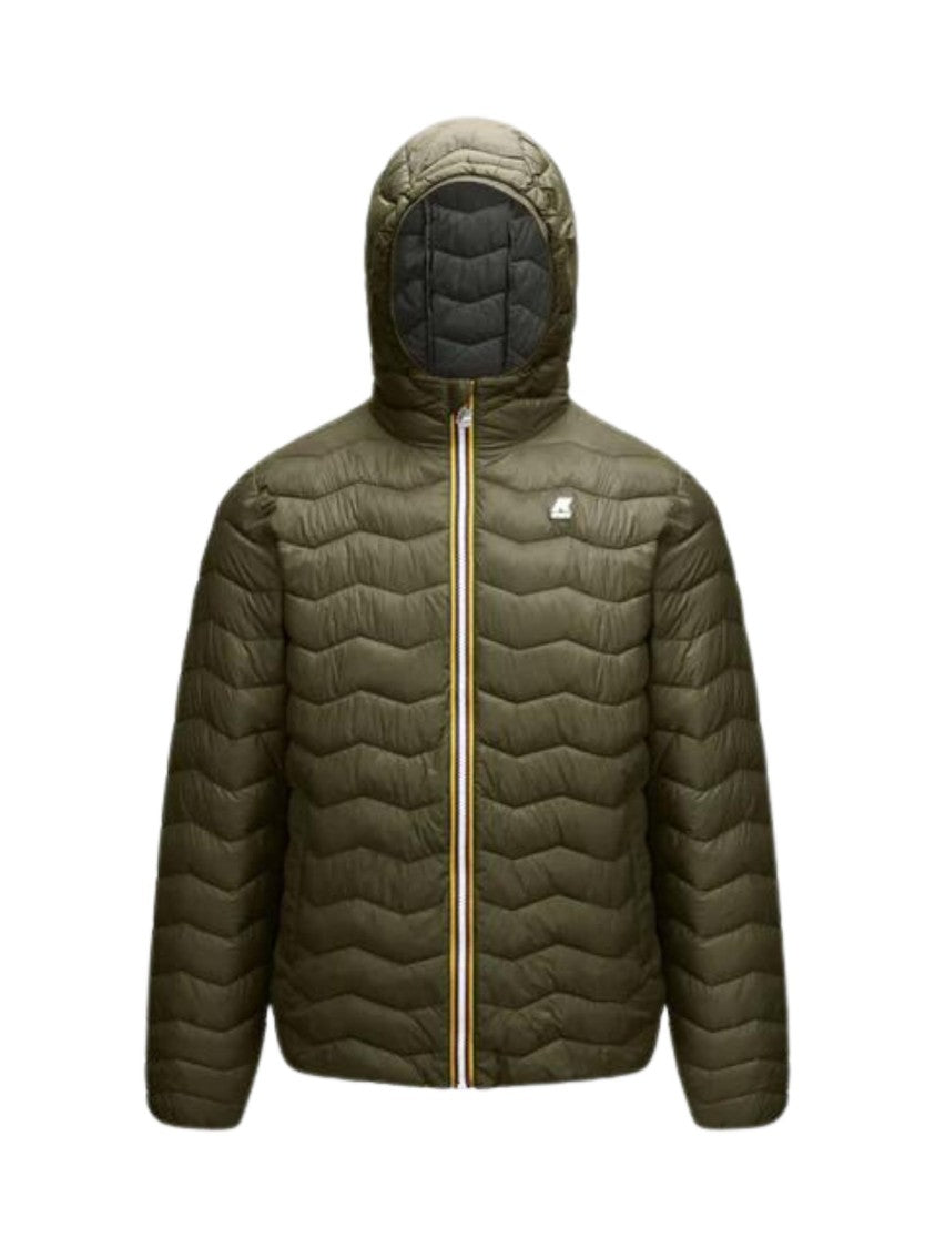K-Way Green Quilted Hooded Jacket