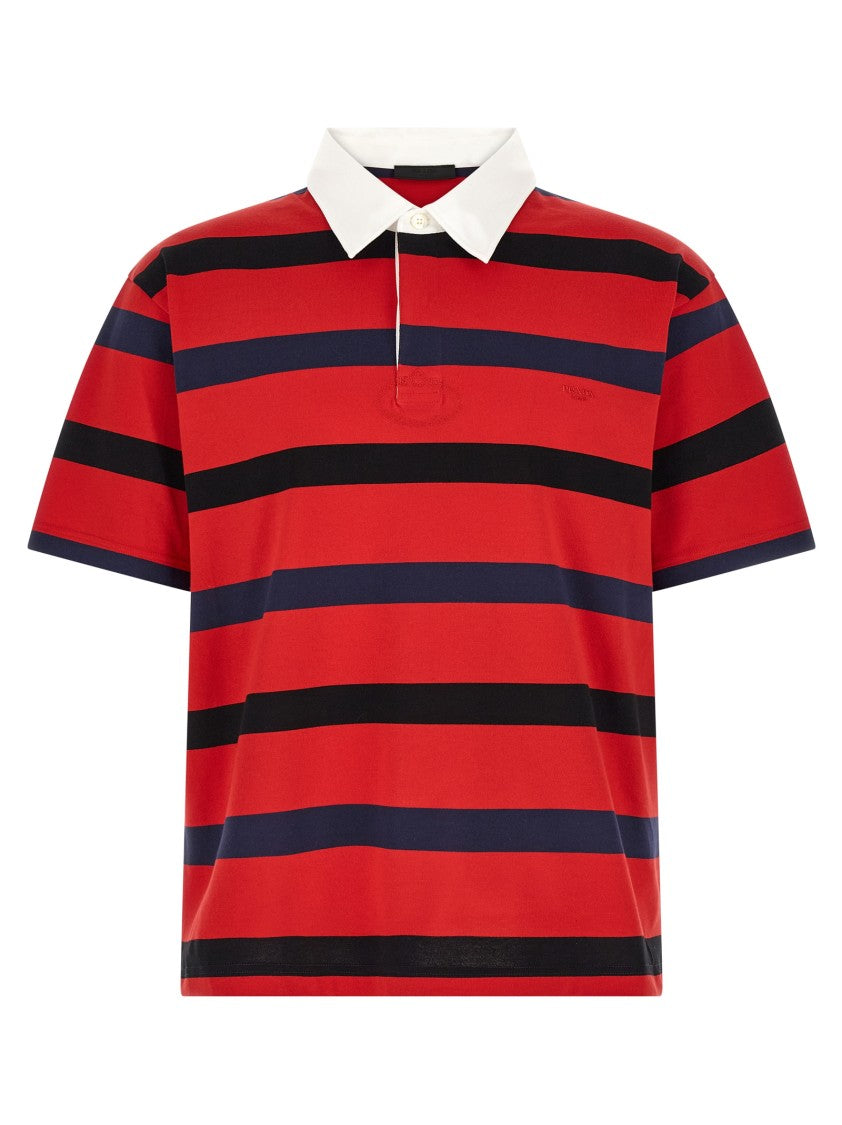 Prada Striped Polo Shirt