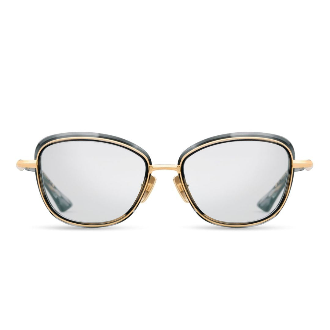 Dita Litavu Rectangular Tortoiseshell Sunglasses With Gold Accents
