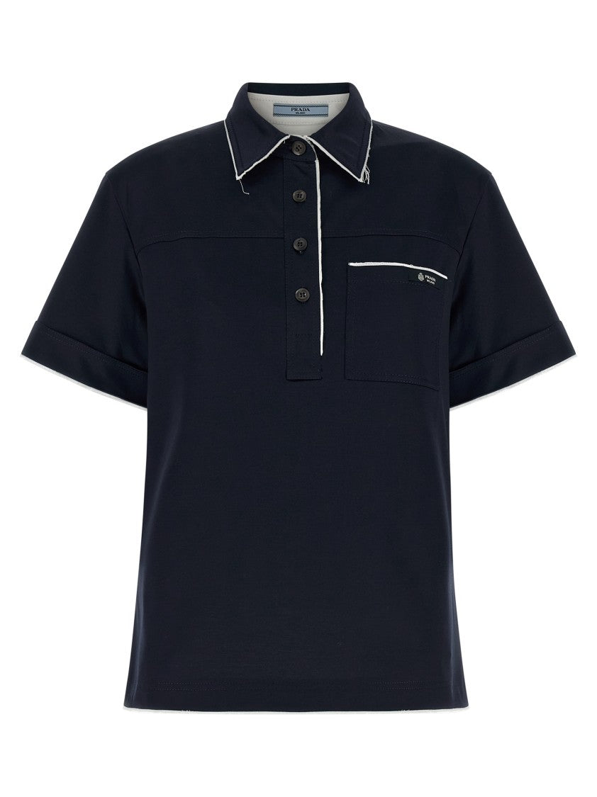 Prada Double-Layer Polo Shirt