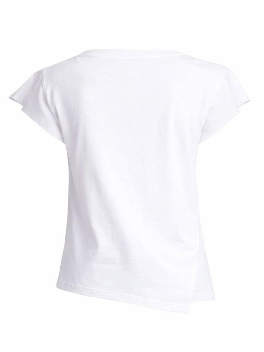 Isabel Marant Sebani Wide Boat Neckline Cotton T-Shirt