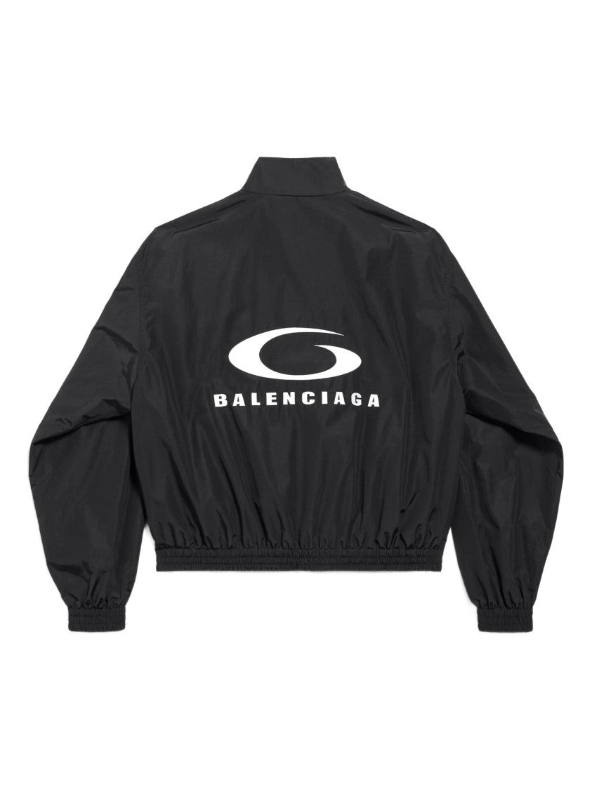 Balenciaga Black Tracksuit Cropped Boxy Jacket
