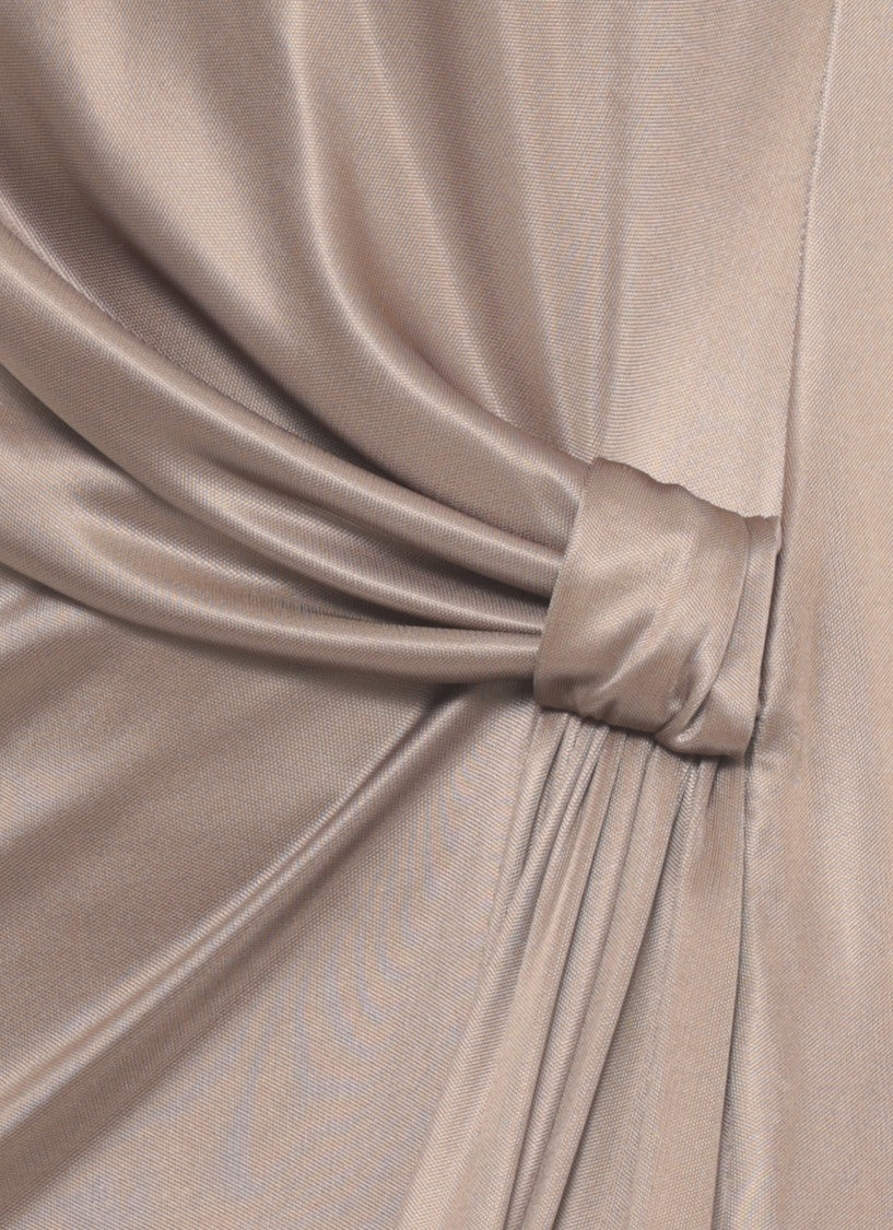 Elisabetta Franchi Viscose Dress With Bare Back And Metal Shoulder Details