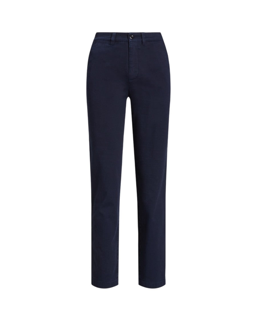 Lauren Ralph Lauren Navy Blue Gabby Slim Stretch Chinos