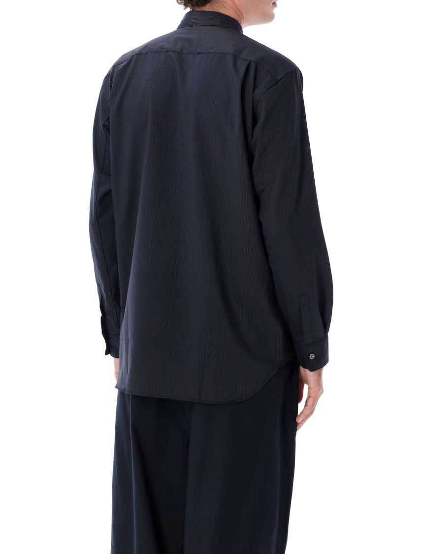 Comme Des Garçons Pinstripe Long-Sleeve Cotton-Blend Shirt