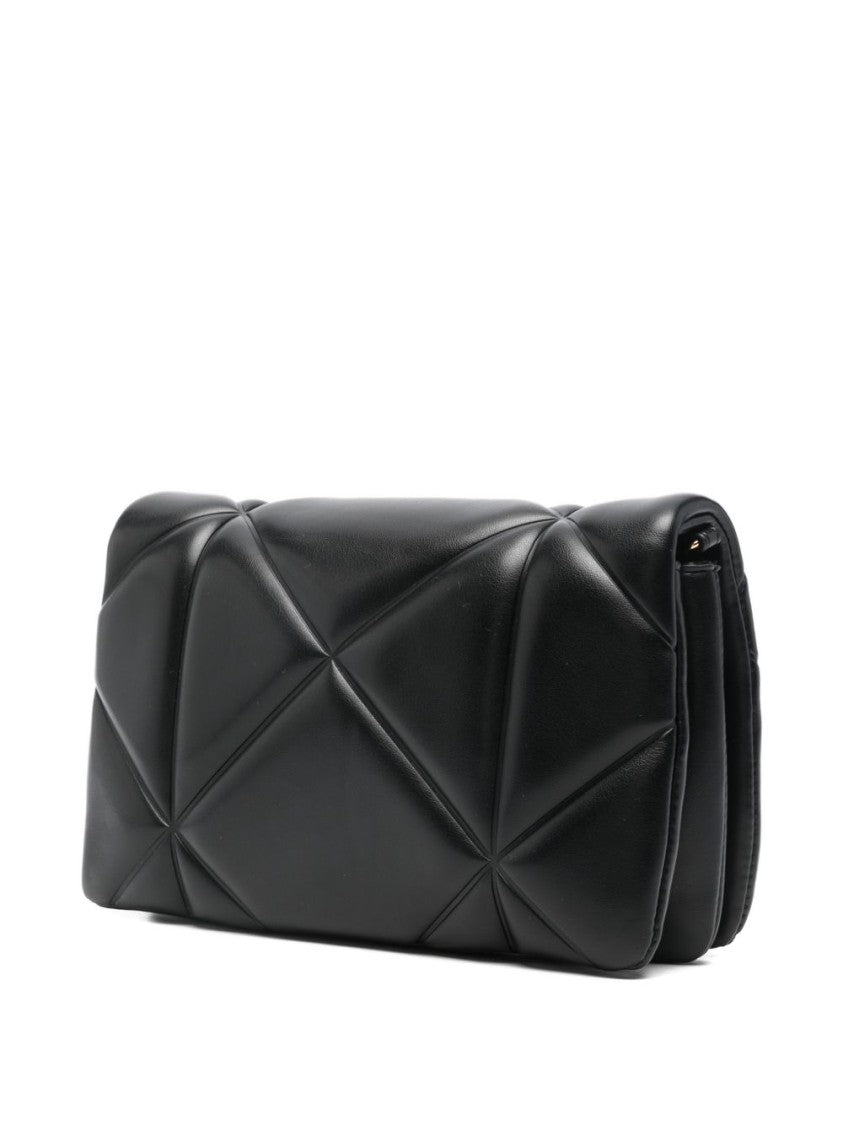 Love Moschino Quilted Black Shoulder Bag With Gold-Tone Accents