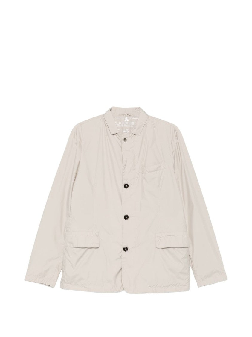 Hèskimo Minimalist Button-Up Logo Overshirt