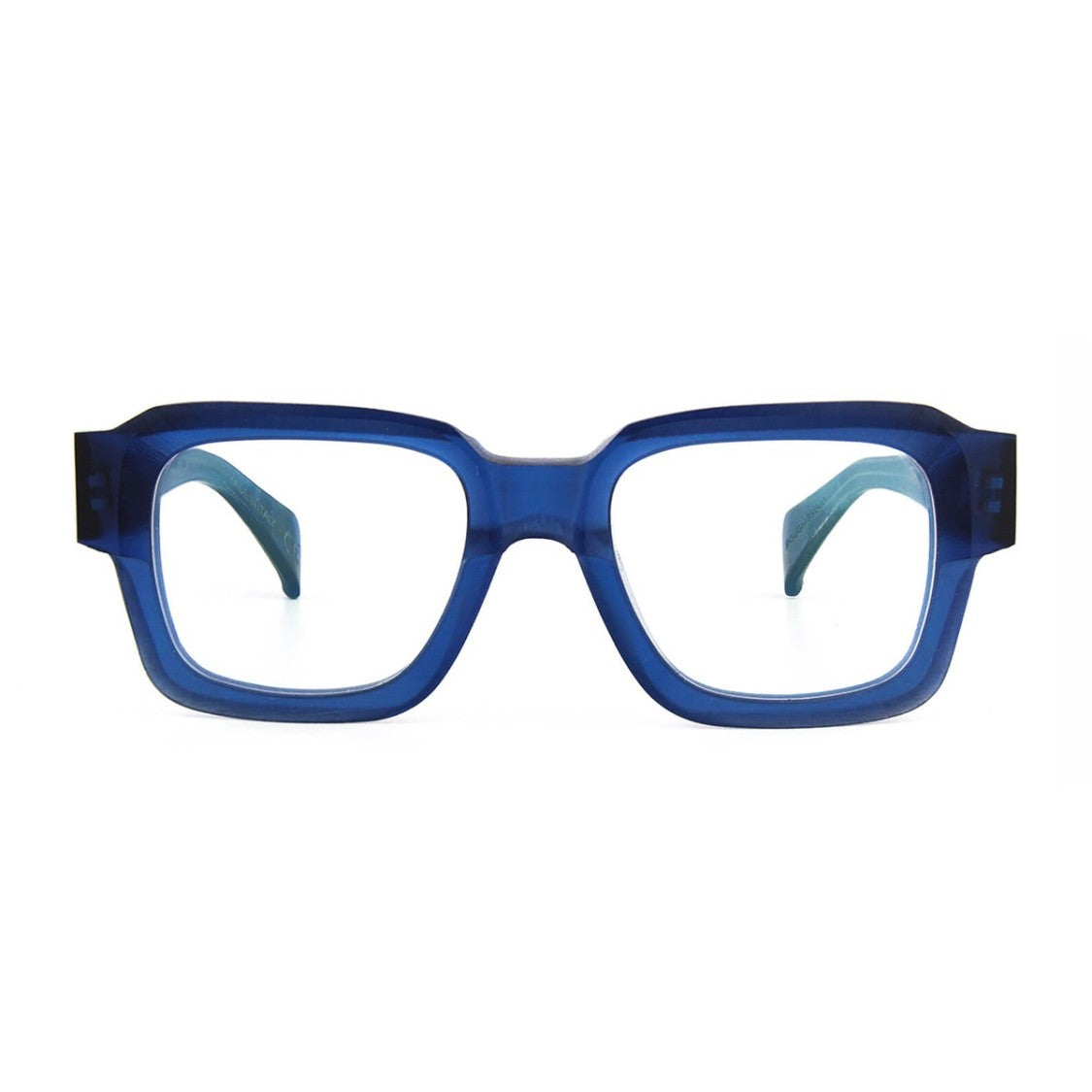 Dandy's Blue Skinner Rough Acetate Square Sunglasses