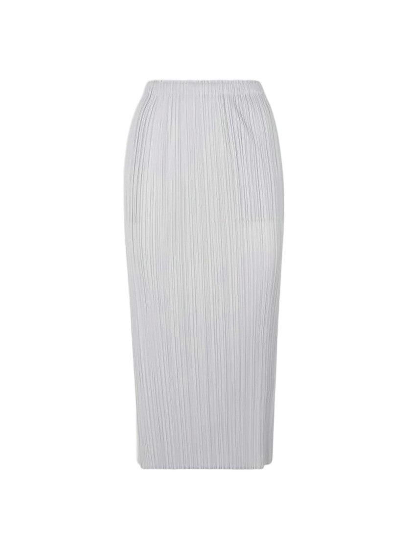Pleats Please Straight Silhouette Midi Skirt With Vertical Pleats