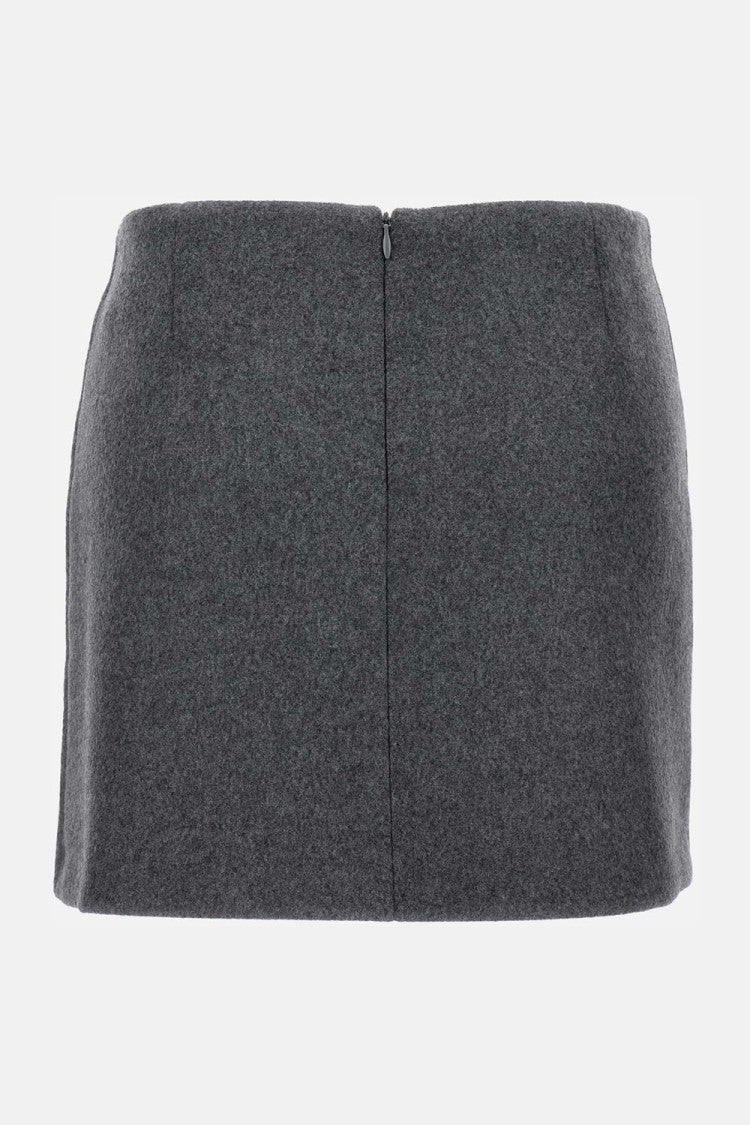 Sportmax Soft Virgin Wool Midi Skirt
