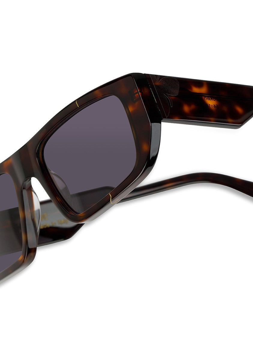 Face Hide Brown Kintsugi-Inspired Sunglasses With Bold Temples