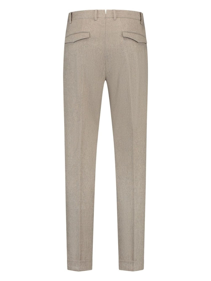 Pt Torino Tailored Beige Trousers With Pleats