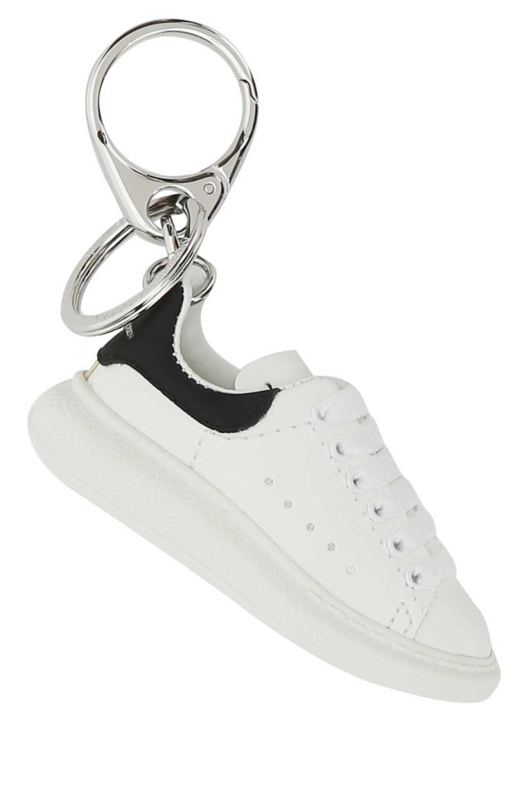 Alexander Mcqueen White Leather Key Ring