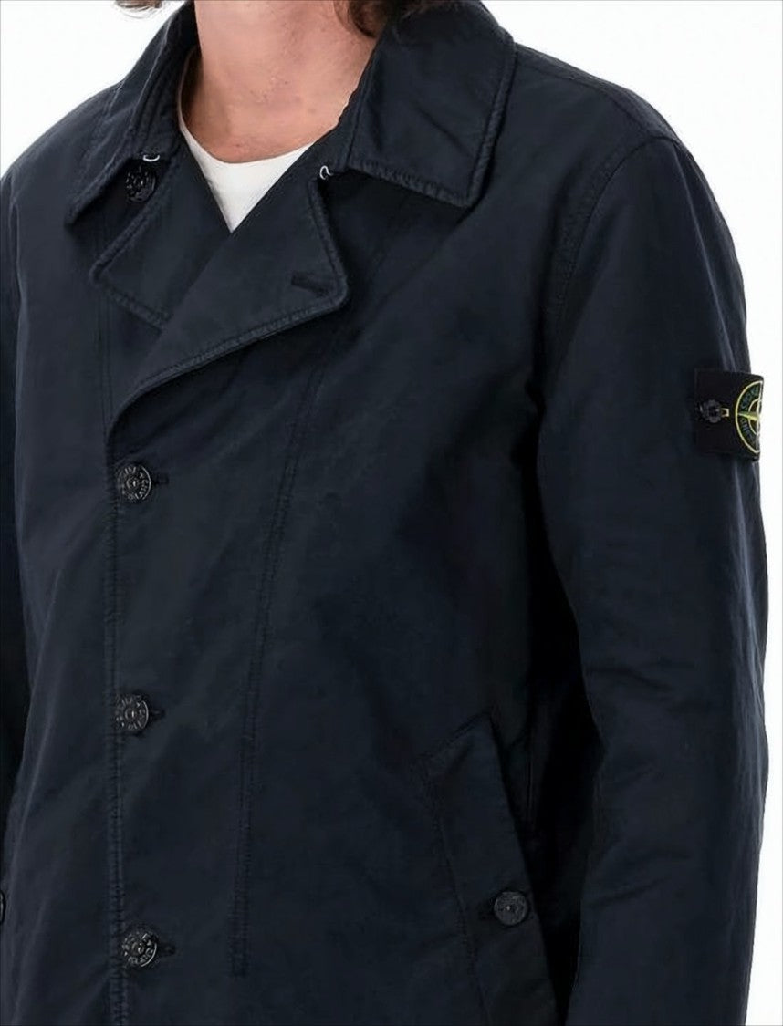 Stone Island Double-Breasted Padded Jacket With Button Closures
