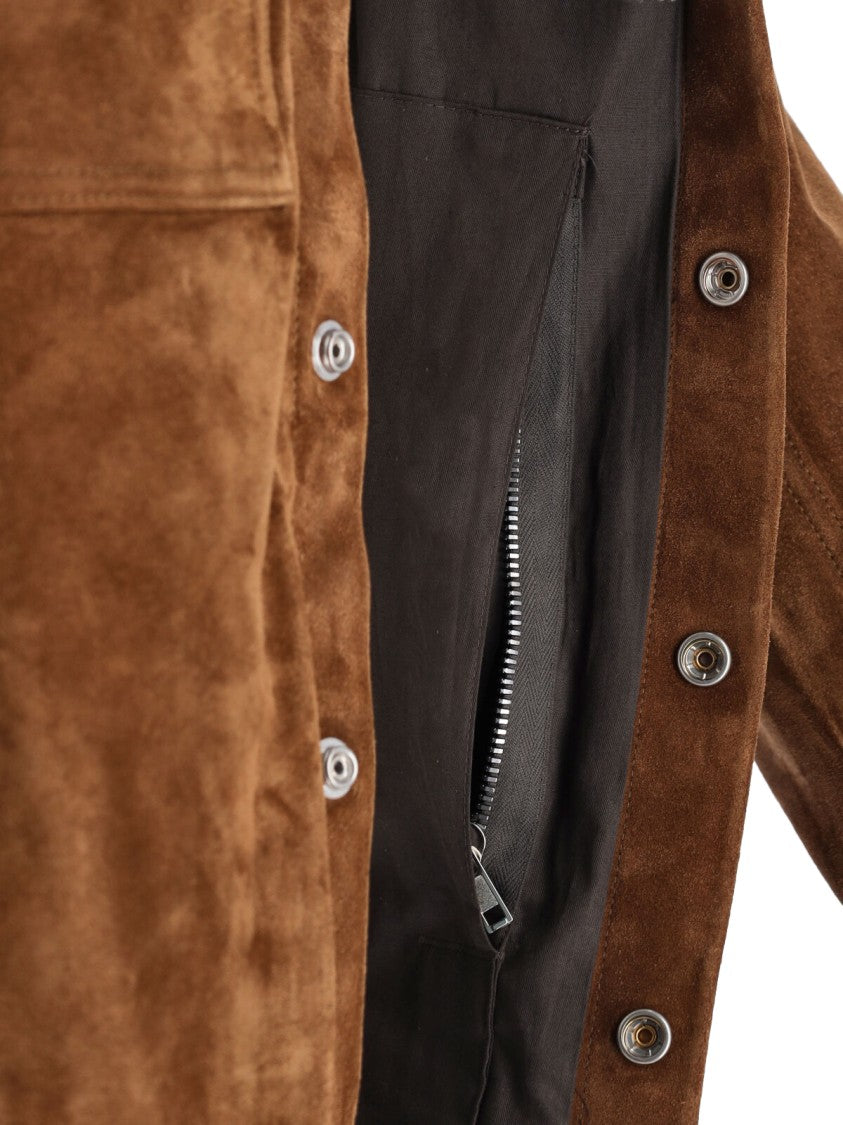 Rick Owens Suede Shirt Jacket – Brown
