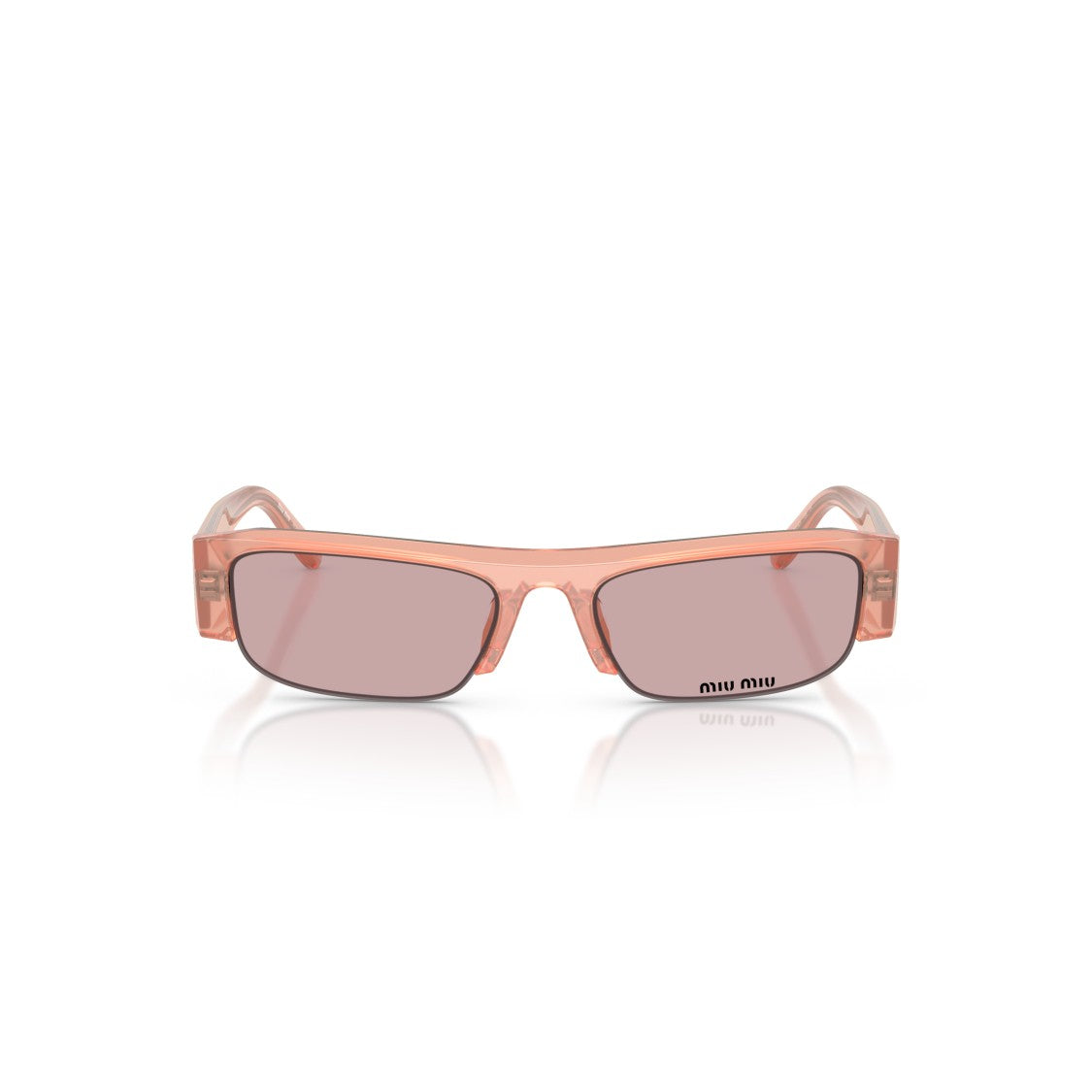 Miu Miu 0Mu B07s Translucent Peach Acetate Sunglasses