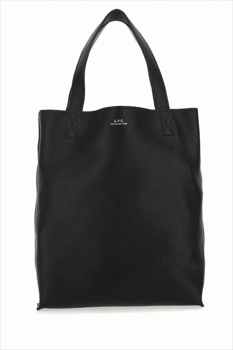 A.P.C. Black Cowhide Tote Bag
