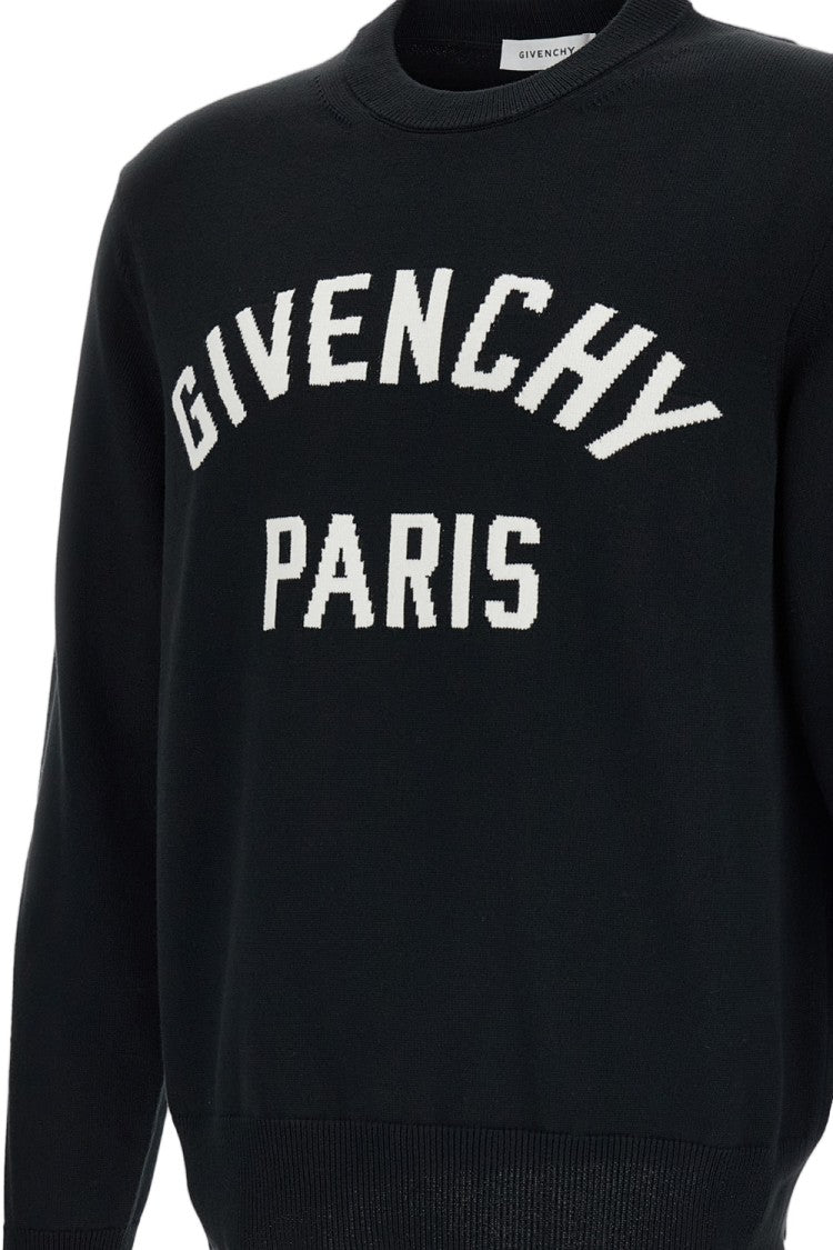 Givenchy Black Couture Seam Cotton-Blend Sweater