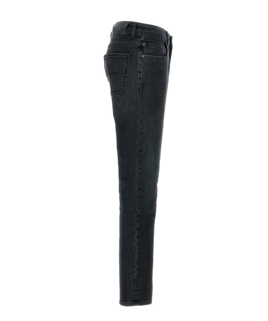 Fay Slim Fit Black Denim Jeans